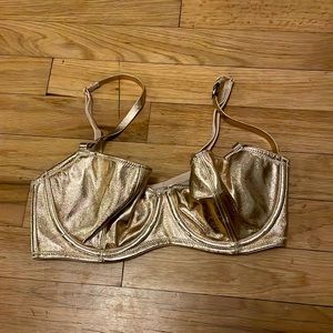 victoria’s secret gold metallic 34c bra